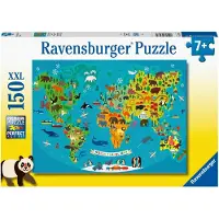 Ravensburger Animal World Map 150P - Multi/patterned - ONE SIZE