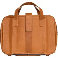 R-Go Tools Laptoptas R-Go Viva, full-grain leer, ergonomisch met geïntegreerde laptopstandaard, sociaal product, voor 15,6 inch, bruin, Salkku, 39,6 c (RGOAVLAPBR)
