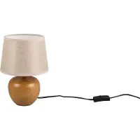 TRIO Luxor pöytävalaisin 26cm E14 beige/puu