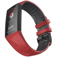 CaseOnline Twin Sport Rannekoru Armband Fitbit Charge 3- Punamusta