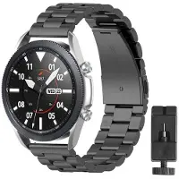 CaseOnline Rannekoru ruostumatonta terästä Samsung Galaxy Watch 3 (41mm) - Must