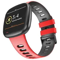 CaseOnline Twin Sport Rannekoru Armband Fitbit Versa 3 - Punamusta