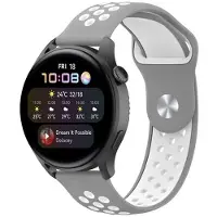 CaseOnline EBN Sport Rannekoru Huawei Watch 3 - Harmaa/valkoinen