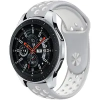 CaseOnline EBN Sport rannekoru Samsung Galaxy Watch 46mm-harmaa / valkoinen