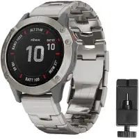 CaseOnline Rannekoru titaani Garmin Fenix 6X Pro - Hopea