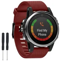 CaseOnline Sport Rannekoru Garmin Fenix 5S - punainen