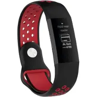 CaseOnline EBN Sport Rannekoru Fitbit Charge 3 - musta / punainen