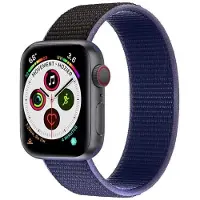 CaseOnline Apple Watch 5 (40 mm) nylonrannekoru - keskiyön musta