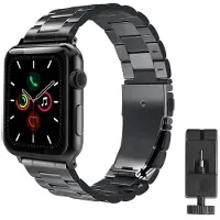 CaseOnline Rannekoru ruostumatonta terästä Apple Watch 5 (40mm) - musta