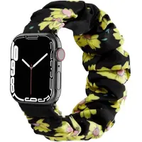 CaseOnline Scrunchie elastinen rannekoru Apple Watch 7 (45mm) - Sunflower