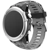 CaseOnline Camo-rannekoru Garmin Fenix 3 / 5X / 5X Plus - harmaa