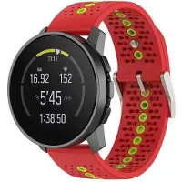 CaseOnline Urheilullinen rannekoru Suunto 9 Peak - Punainen/vihreä
