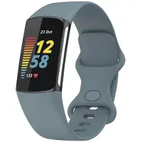 CaseOnline Sport Rannekoru Fitbit Charge 5 (L) - Harmaa sininen