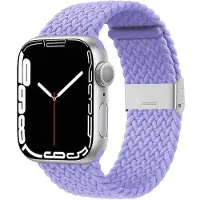 CaseOnline Punottu elastinen rannekoru Apple Watch 7 (45mm) - lightpurple