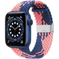 CaseOnline Punottu elastinen rannekoru Apple watch 6 (44mm) - bluepowder