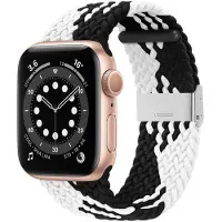 CaseOnline Punottu elastinen rannekoru Apple watch 6 (40mm) - blackwhite