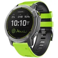 CaseOnline Twin Sport Rannekoru Garmin Fenix 7X - Kalkkimusta