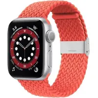 CaseOnline Punottu elastinen rannekoru Apple watch 6 (44mm) - punainen