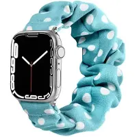 CaseOnline Scrunchie elastinen rannekoru Apple Watch 7 (45mm) - Bluedot