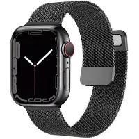 CaseOnline Milanese Rannekoru Apple Watch 7 (41mm) - Musta