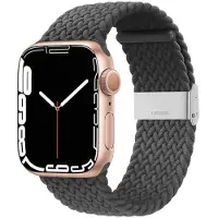 CaseOnline Punottu elastinen rannekoru Apple Watch 7 (45mm) - skygrey