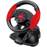 Esperanza xlyne EG103 peliohjain Ohjauspyörä PC, Playstation 2, Playstation 3 Digital Musta, Punainen
