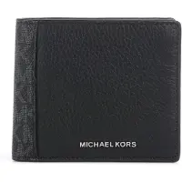 Michael Kors for man. 39R5LHDF3O Hudson Leather Wallet with Logo Black (OSFA), Casual