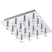 Eglo LED-Kattovalaisin Eglo Teocelo 370x370mm kromi 95363