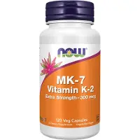 Now , MK-7, Vitamiini K-2, Extra Strength, 300 mcg, 120 Veg Capsuja