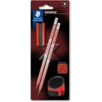 Staedtler Bleistift NORIX HB Set BK 100% PEFC rot/schwarz (181 SBK2-2)