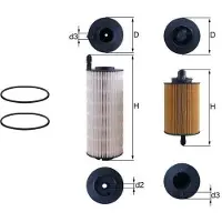 MAHLE ORIGINAL Polttoainesuodatin KX 645KIT