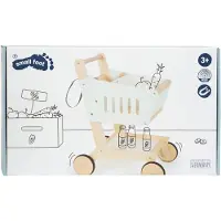Small Foot - Wooden Supermarket Cart White