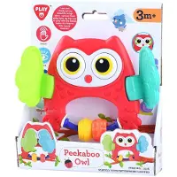 Play - Peekaboo Owl Rattle Red
