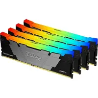 Kingston 128GB (4 x 32GB) FURY Renegade DDR4 RGB, 3200MHz, CL16, 1.35V, musta/harmaa