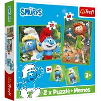 Trefl Smurffien "hauska" pulma- ja muistipeli 2w1
