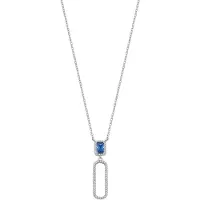 Lykken Casuals hopeakaulakoru zirkonia 42+3cm