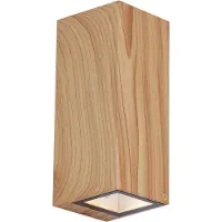 QAZQA Skandinaavinen seinävalaisin puu 2-lamppuinen GU10 70mm IP54 - Baleno