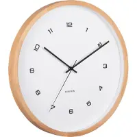 Karlsson seinäkello Modesta light wood white KA5938WH