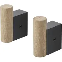Muuto Attach vaateripustin 2-pakkaus Oak-Black