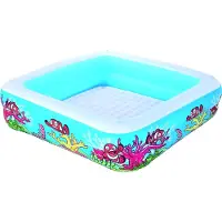 Bestway Katospaviljonkilla Varustettu Neliön Muotoinen Puhallettava Uima-allas 147x147x122 Cm