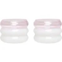 Design Letters - Bubble. Kynttilälyhty 5,6 cm 2kpl Milky White/Pink