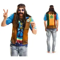 MOM Hippie T-shirt Man Custom Monivärinen M
