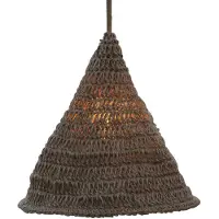 Newgarden Maro-riippuvalaisin, luonnonväri, meriruoko, Ø 30 cm, IP44 Maro, himmennettävä, Vaalea puu, Puu, Skandinaavinen