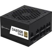 Silverstone 850W DA850R Gold, modulaarinen ATX-virtalähde, 80 Plus Gold, musta
