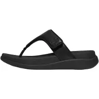 FitFlop F-Mode Go Adjustable Flatform Toe-Post Sandals - Black - 39
