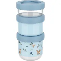 Mepal Snackboks-Tårn Mio Forest Friends 3 Dele - Blue - 8.6X8.6X17.9CM