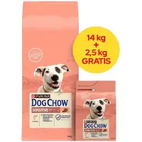 Purina Dog Chow Adult Sensitive Salmon, Koiran kuivaruoka, 16,5 kg