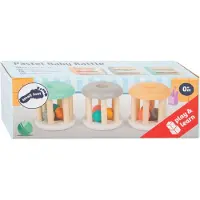 Small Foot - Wooden Baby Rattle Pastel 3pcs.