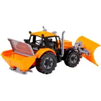 Cavallino Toys Cavallino Tractor with Snow Plow Yellow Scale 1:32