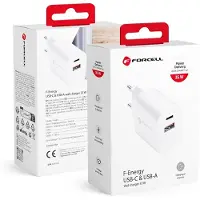 Forcell F-ENERGY TFK-TC-35WPD travel charger Type C + USB A PD QC4.0 3A 35W white ()